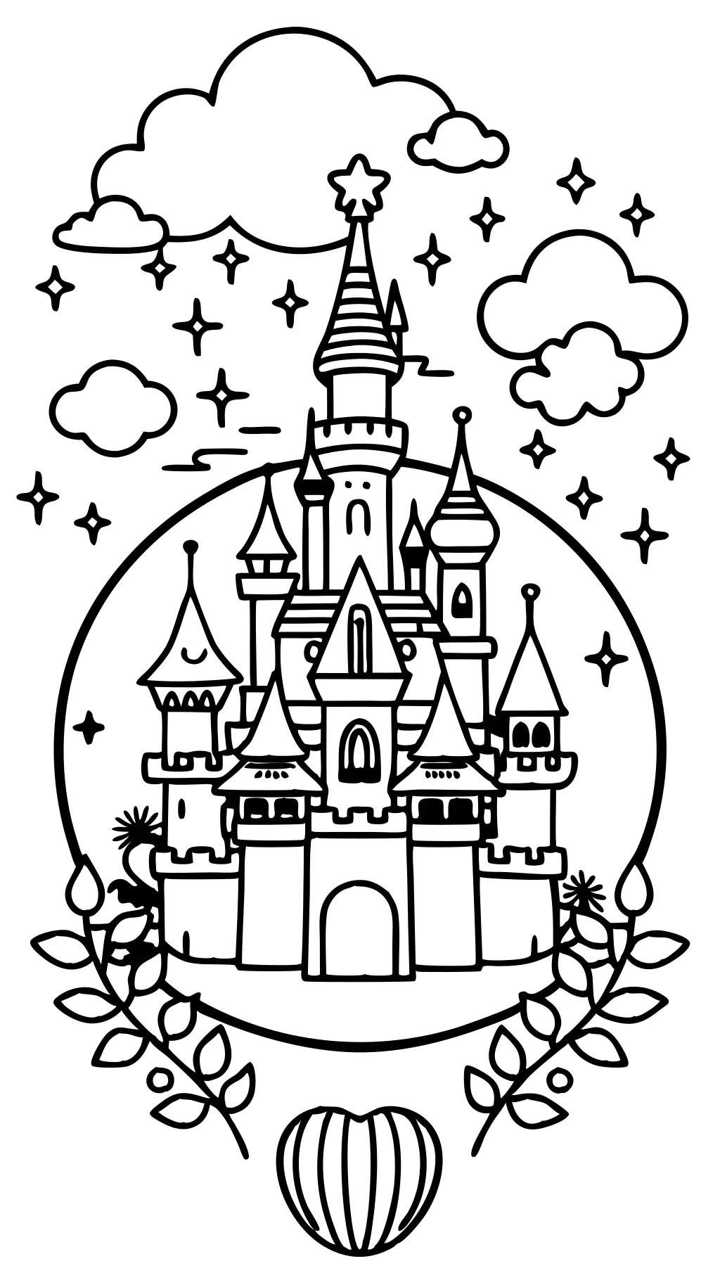 coloring pages of disney world